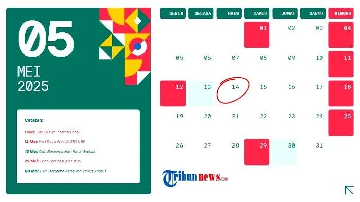 14 Mei Libur Apa? Informasi Libur Panjang di Indonesia