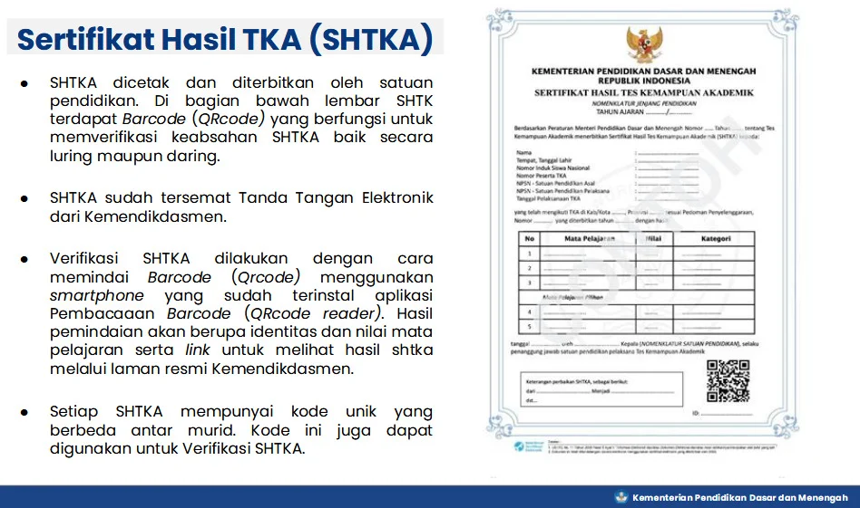 TKA 2026: Pengumuman Hasil dan Sertifikat