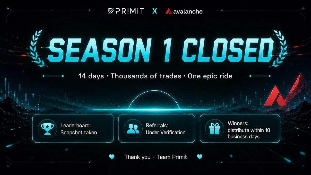 Primit Wraps Up Season 1 Trading Campaign on Avalanche dengan Keberhasilan Mengesankan